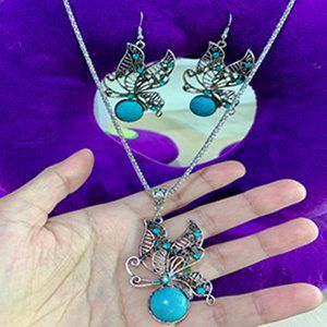 Vintage Necklace and Earring set, Necklace Jewelry